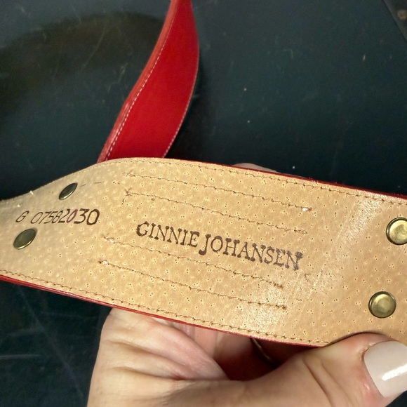 Ginnie Johansen Colorful Studded Accent Belt vintage artsy - Picture 3 of 5